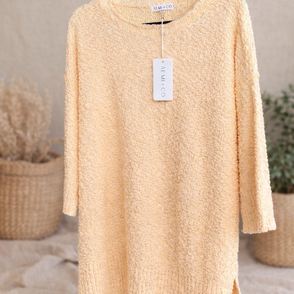 AEMI + CO Cozy Cream Sweater